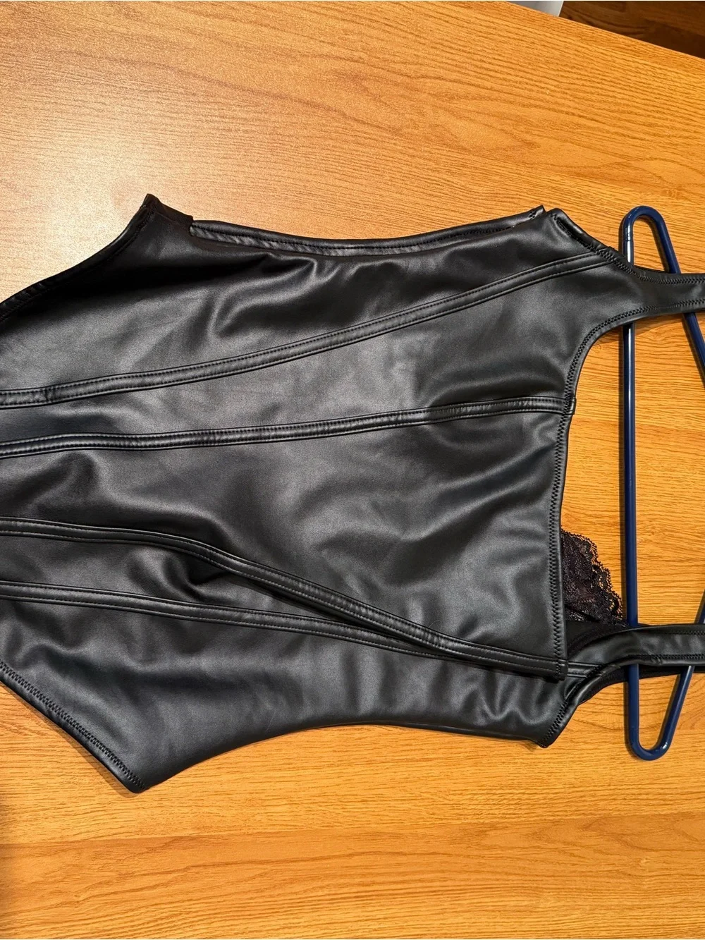 Popilush faux leather  body suit